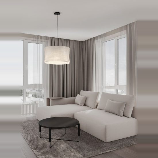 Lampadario a sospensione per cucina moderno cilindro bianco