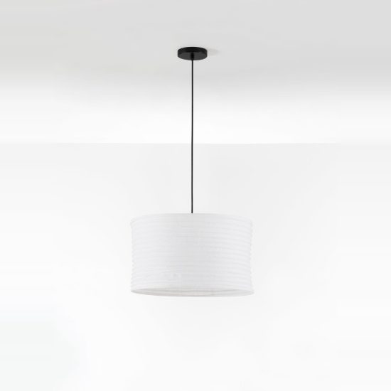 Lampadario a sospensione per cucina moderno cilindro bianco