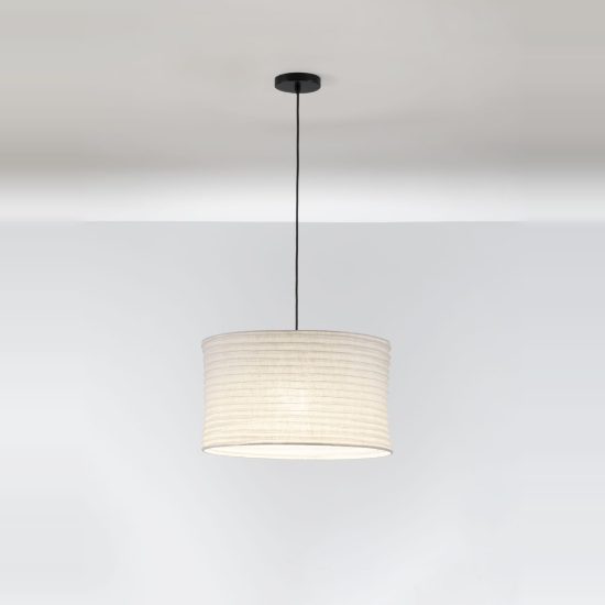 Lampadario a sospensione per cucina moderno cilindro bianco