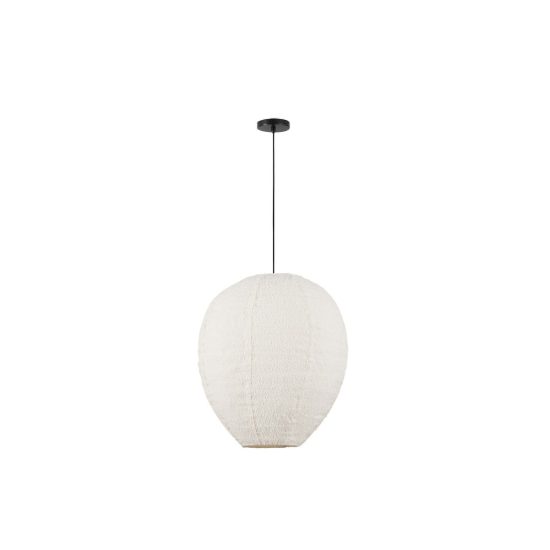 Lampadario a sospensione per camera da letto moderno ovale bianco