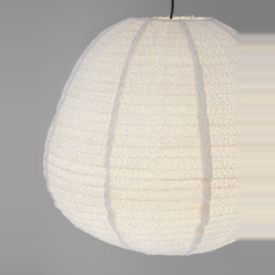 Lampadario a sospensione per camera da letto moderno ovale bianco
