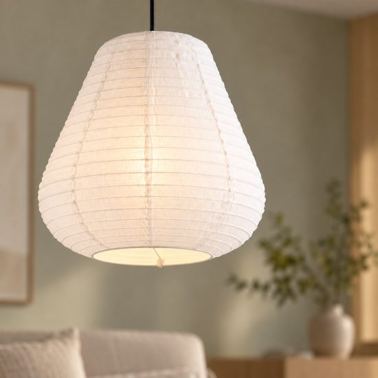 Lampadario a sospensione per cucina moderno cilindro bianco