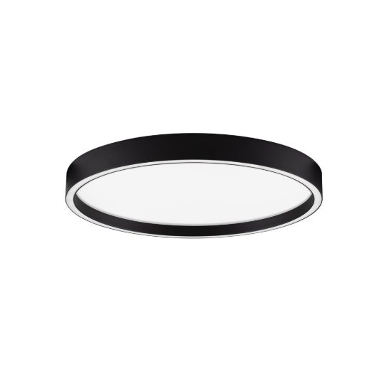 Plafoniera per cucina moderna rotonda nera led 38w cct 2700k 3000k dimmerabile
