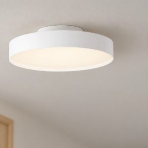 Plafoniera led 37w cct 2700k 3000k dimmerabile per cucina moderna rotonda bianca
