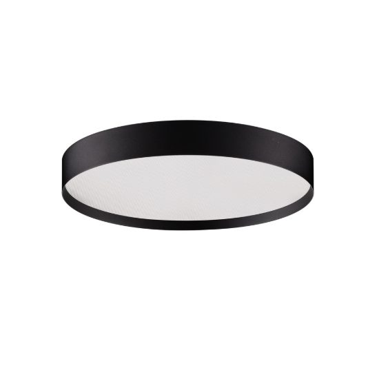 Plafoniera per cucina moderna rotonda nera led 37w cct 2700k 3000k dimmerabile