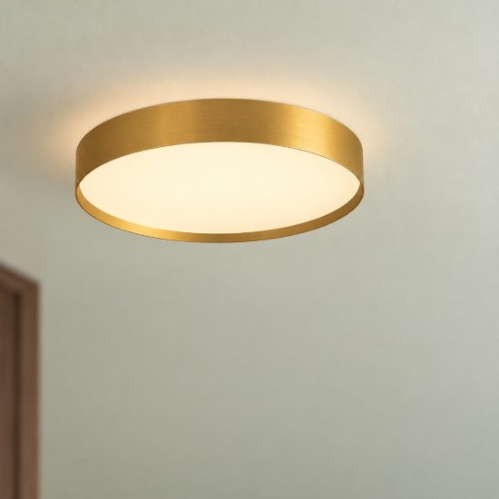 Plafoniera per cucina moderna oro led 37w cct 2700k 3000k dimmerabile 40cm
