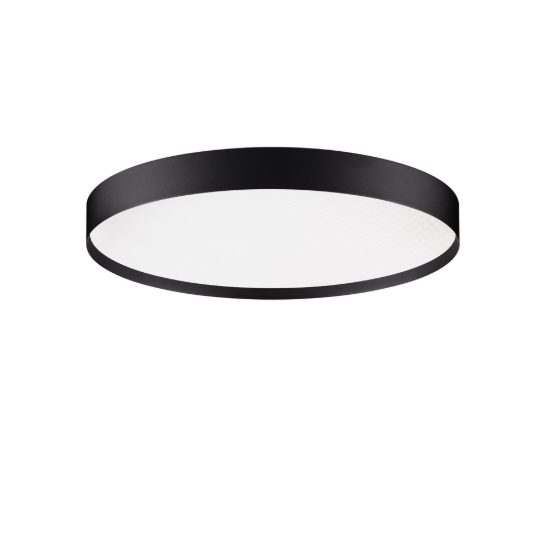 Plafoniera per cucina moderna rotonda nera led 48w cct 2700k 3000k dimmerabile