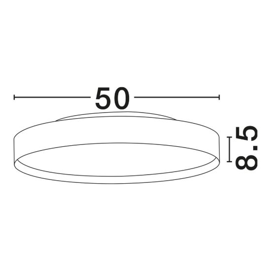 Plafoniera per cucina moderna rotonda nera led 48w cct 2700k 3000k dimmerabile