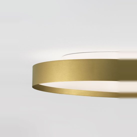 Plafoniera per cucina moderna rotonda oro led 48w cct 2700k 3000k dimmerabile