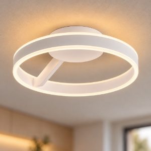 Plafoniera led 28w cct 2700k 4000k dimmerabile per camera da letto bianca