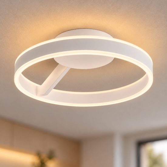Plafoniera led 28w cct 2700k 4000k dimmerabile per camera da letto bianca