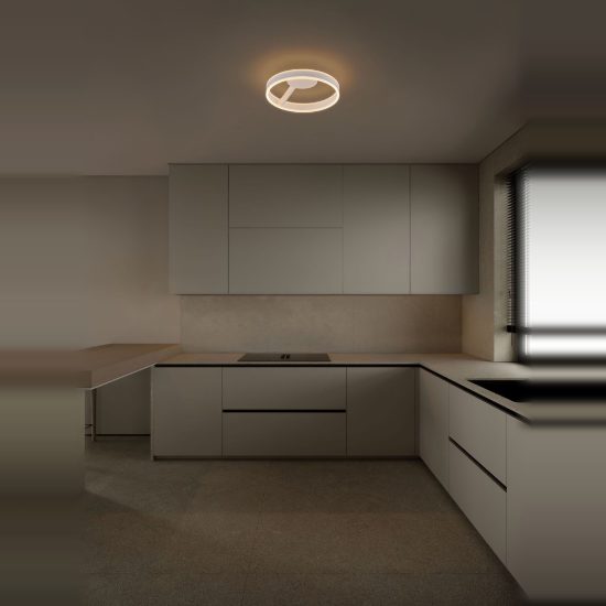 Plafoniera led 28w cct 2700k 4000k dimmerabile per camera da letto bianca