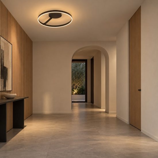 Plafoniera per camera da letto nera led 40w cct 2700k 4000k dimmerabile