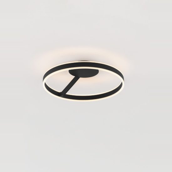 Plafoniera per camera da letto nera led 40w cct 2700k 4000k dimmerabile