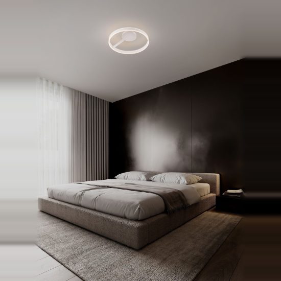 Plafoniera led 40w cct 2700k 4000k dimmerabile per camera da letto bianca