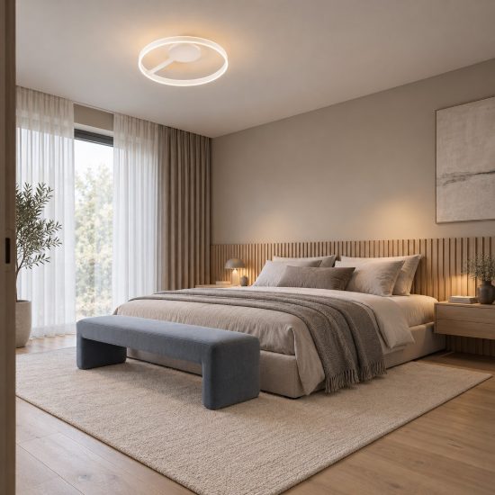 Plafoniera led 40w cct 2700k 4000k dimmerabile per camera da letto bianca