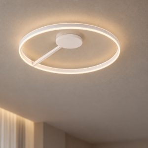Plafoniera led 48w cct 2700k 4000k dimmerabile moderna rotonda bianca per soggiorno