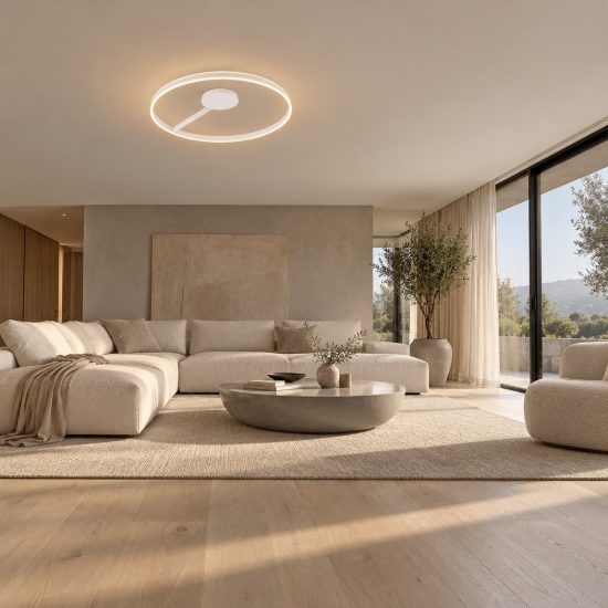 Plafoniera led 48w cct 2700k 4000k dimmerabile moderna rotonda bianca per soggiorno