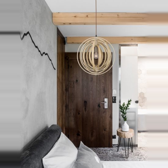 Lampadario per cucina moderno sferico naturale e marrone legno a sospensione