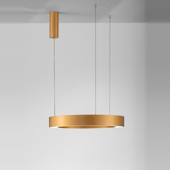 Lampadario led 48w cct 2700k 4000k dimmerabile con telecomando oro ottone per soggiorno