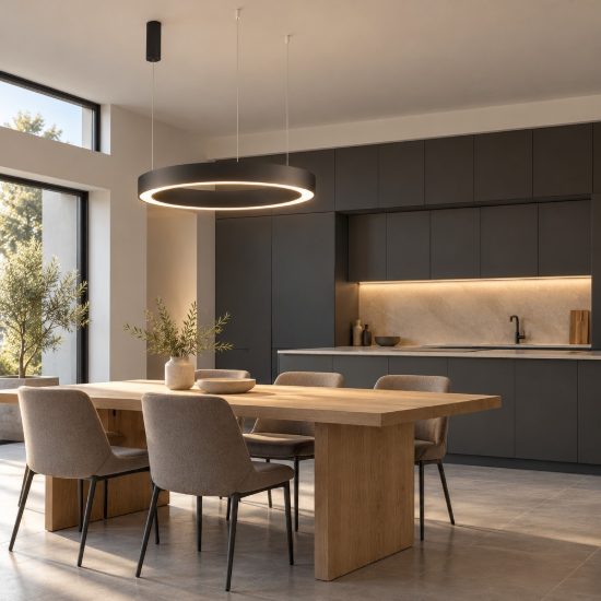 Lampadario a sospensione nero sabbiato per soggiorno led 59w cct 2700k 4000k dimmerabile con telecomando