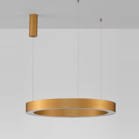 Lampadario a sospensione led 59w cct 2700k 4000k dimmerabile con telecomando oro ottone per soggiorno