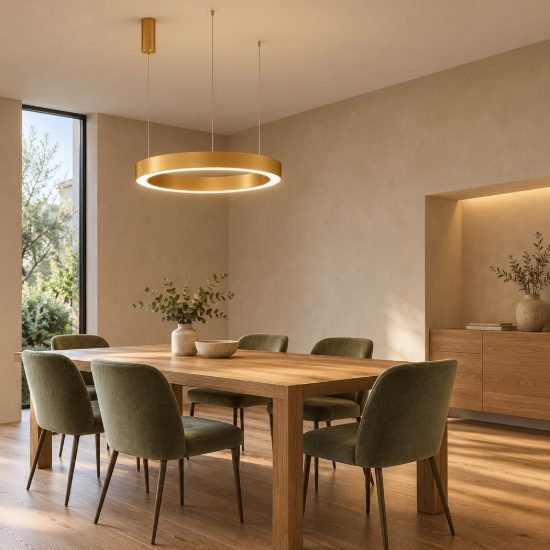 Lampadario a sospensione led 59w cct 2700k 4000k dimmerabile con telecomando oro ottone per soggiorno