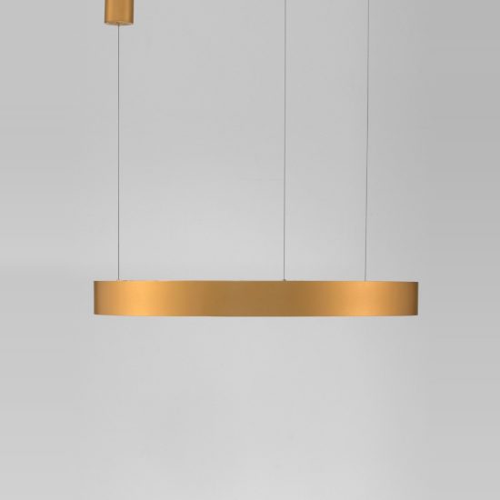 Lampadario a sospensione led 59w cct 2700k 4000k dimmerabile con telecomando oro ottone per soggiorno