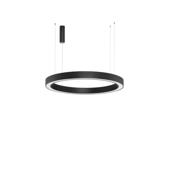 Lampadario a sospensione nero sabbiato per soggiorno led 80w cct 2700k 4000k dimmerabile con telecomando
