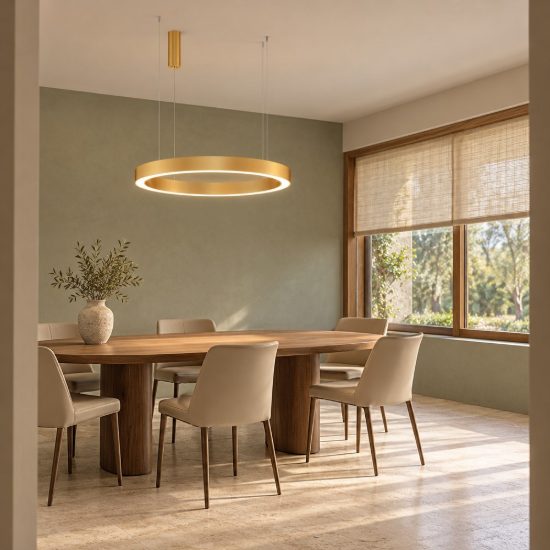 Lampadario led 80w cct 2700k 4000k dimmerabile con telecomando oro ottone per soggiorno