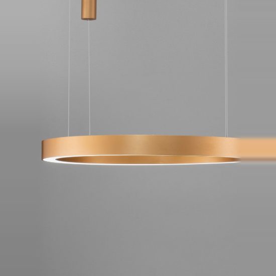 Lampadario led 80w cct 2700k 4000k dimmerabile con telecomando oro ottone per soggiorno