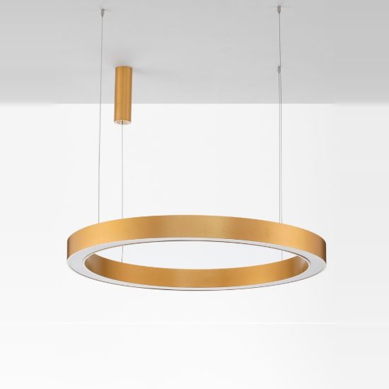 Lampadario led 80w cct 2700k 4000k dimmerabile con telecomando oro ottone per soggiorno