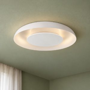 Plafoniera led 24w cct 2700k 4000k dimmerabile 40cm per cucina moderna bianca