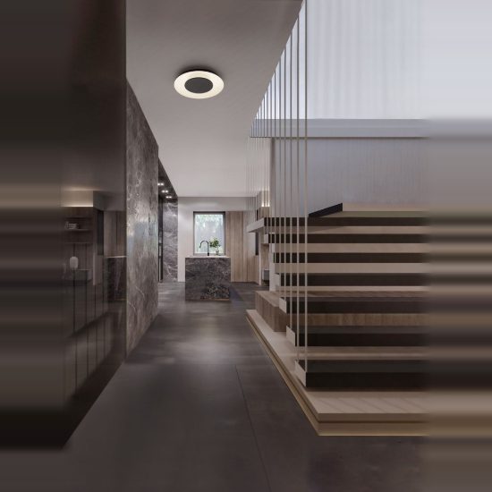 Plafoniera per cucina nero e bianco led 24w cct 2700k 4000k dimmerabile