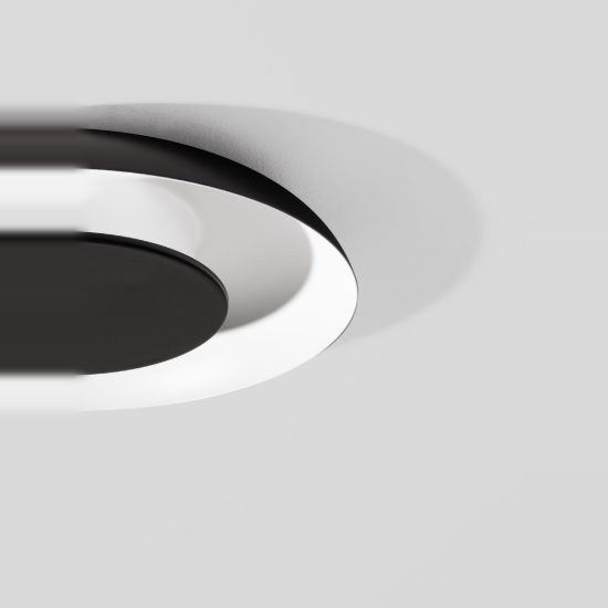 Plafoniera per cucina nero e bianco led 24w cct 2700k 4000k dimmerabile