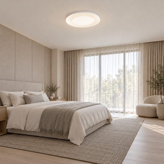 Plafoniera led 38w cct 2700k 4000k dimmerabile per camera da letto bianca
