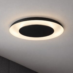 Plafoniera per soggiorno nero e bianco led 38w cct 2700k 4000k dimmerabile