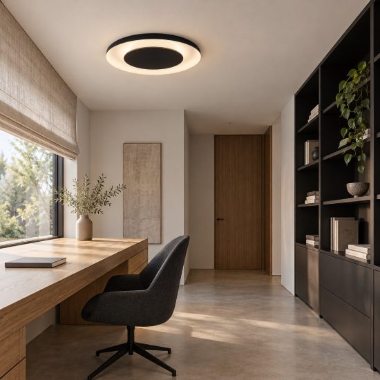 Plafoniera per soggiorno nero e bianco led 38w cct 2700k 4000k dimmerabile
