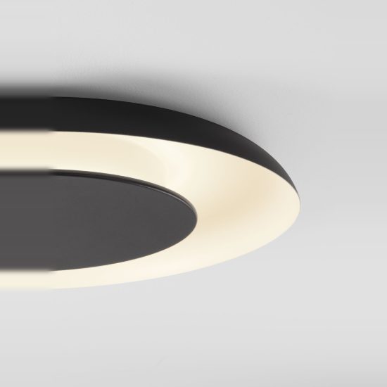 Plafoniera per soggiorno nero e bianco led 38w cct 2700k 4000k dimmerabile