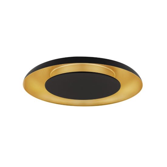 Plafoniera led 38w cct 2700k 4000k dimmerabile per soggiornonero e oro