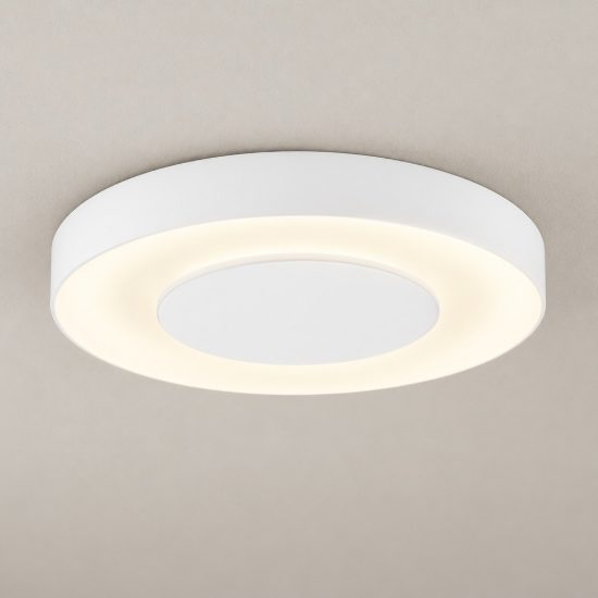 Plafoniera led 25w cct 2700k 4000k dimmerabile per cucina moderna rotonda bianca