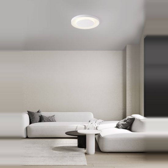 Plafoniera led 37w cct 2700k 4000k dimmerabile per camera da letto bianca