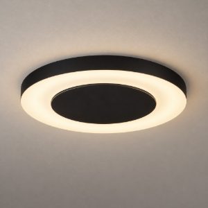Plafoniera per camera da letto nero e bianco led 37w cct 2700k 4000k dimmerabile