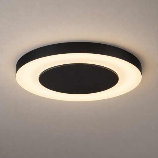 Plafoniera per camera da letto nero e bianco led 37w cct 2700k 4000k dimmerabile