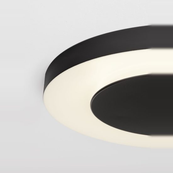 Plafoniera per camera da letto nero e bianco led 37w cct 2700k 4000k dimmerabile