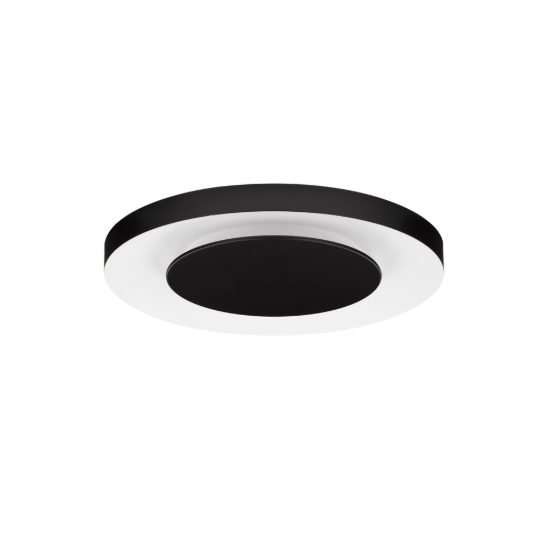 Plafoniera per camera da letto nero e bianco led 37w cct 2700k 4000k dimmerabile