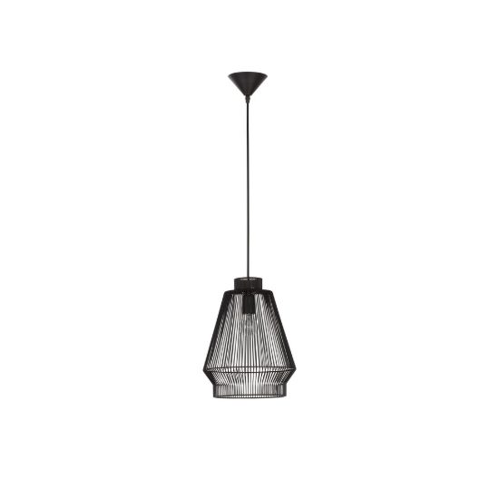 Lampadario industrial per cucina conico nero a sospensione