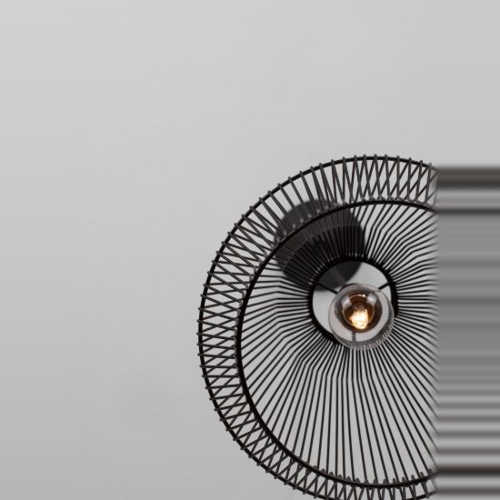 Lampadario industrial per cucina conico nero a sospensione