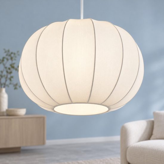 Lampadario a sospensione per camera da letto moderno a lanterna bianco