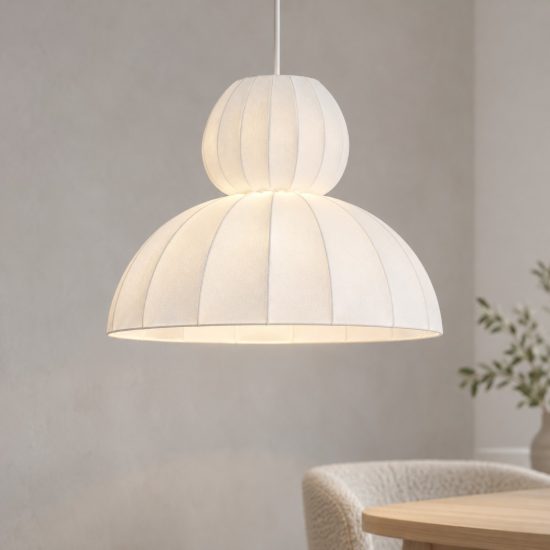Lampadario a sospensione per camera da letto moderno lanterniforme bianco